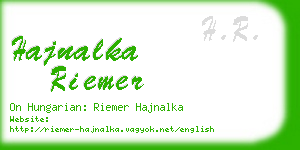 hajnalka riemer business card